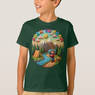 Kleikunst “Born to Roam” Kampeeravontuur Scene T-shirt