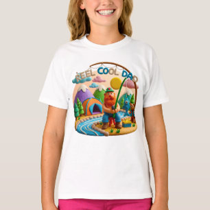 Kleikunst “Reel Cool Dad” Ontwerp Visscène T-shirt