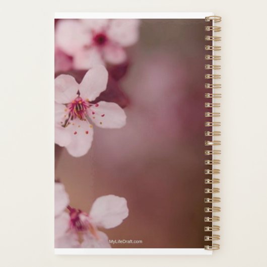 Klein (14 x 21,6 cm), hard Hoesje, witte spiraal Planner (Achterkant)