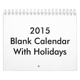 Klein 2015 blanco kalender met Feestdagen