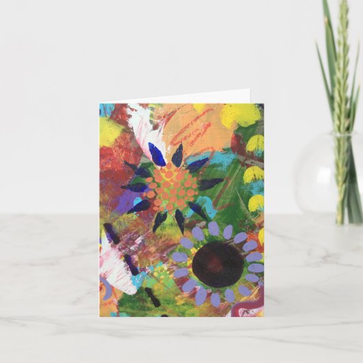 Klein, 4 "x 5,6" gevouwen Note Kaart Abstract Flow (Voorkant)