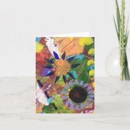 Klein, 4 "x 5,6" gevouwen Note Kaart Abstract Flow