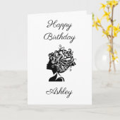 Klein, 4 x 5,6-inch gevouwen Wenskaart Kaart (Gele Bloem)