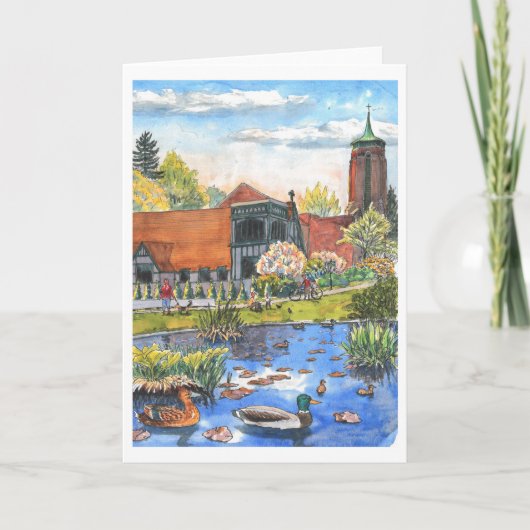 Klein, 4 x 5,6-inch gevouwen Wenskaart Kaart (Voorkant)