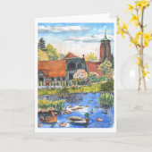 Klein, 4 x 5,6-inch gevouwen Wenskaart Kaart (Gele Bloem)