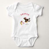 Klein aapje baby body romper (Voorkant)