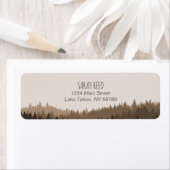 Klein adreslabel voor rustieke bruiloft in de berg etiket (Insitu)