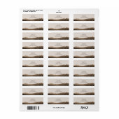 Klein adreslabel voor rustieke bruiloft in de berg etiket (Full Sheet)