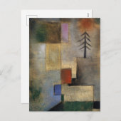 Klein Afbeelding Fir Trees van Paul Klee Feestdagenkaart (Voorkant / Achterkant)