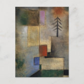 Klein Afbeelding Fir Trees van Paul Klee Feestdagenkaart (Voorkant)