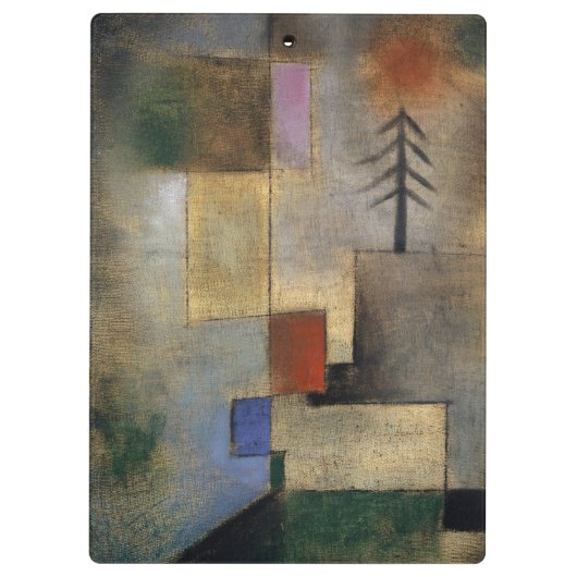 Klein Afbeelding Fir Trees van Paul Klee Klembord (Achterkant)