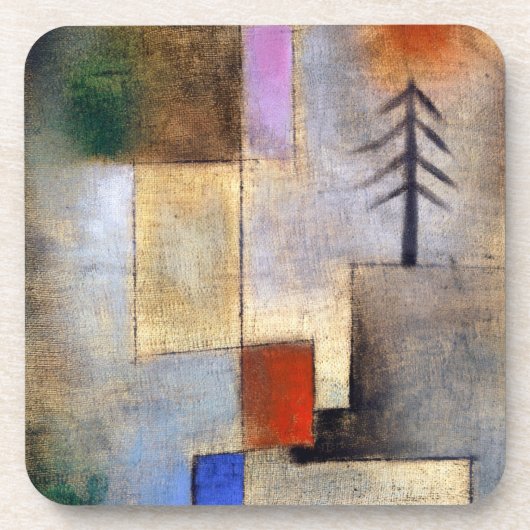 Klein afbeelding - Paul Klee - abstracte kunst Bier Onderzetter (Voorkant)