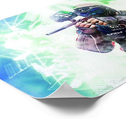 Klein afdruk van pintball SR3 Poster (Hoek)