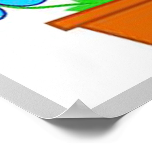 Klein afdrukken met aanraakpunten poster (Hoek)