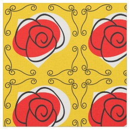 Klein afdrukken van Spaanse Roos Stof