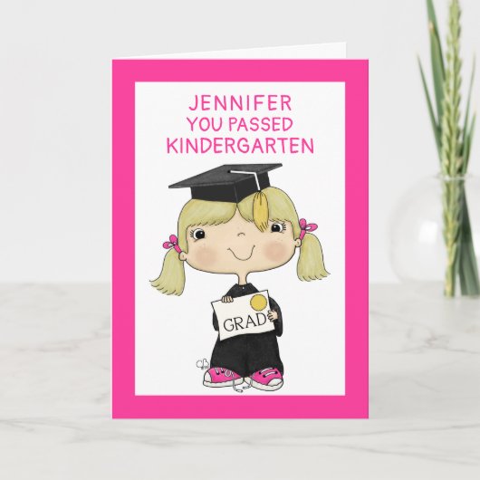 Klein Afstuderen meisje Kaart (Voorkant)