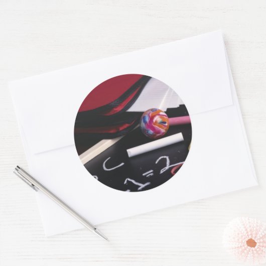 Klein alkbord ronde sticker (Envelop)