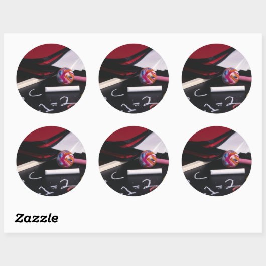 Klein alkbord ronde sticker (Vel)