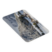 Klein alpendorp in de sneeuwrechthoek magneet (Rechterzijde)