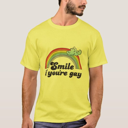 KLEIN ALS JE GAY BENT T-SHIRT (Voorkant)