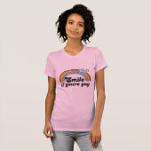 KLEIN ALS JE GAY BENT T-SHIRT (Voorkant volledig)