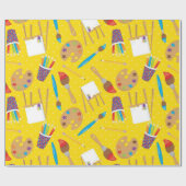 Klein artistiek patroon cadeaupapier (Vlak)