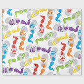 Klein artistiek patroon cadeaupapier (Vlak)