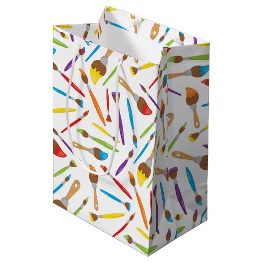 Klein artistiek patroon medium cadeauzakje (Voorkant Gekanteld)