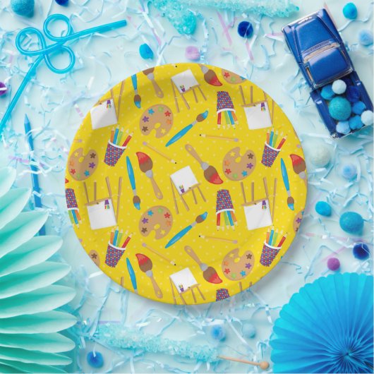Klein artistiek patroon papieren bordje (Feest)