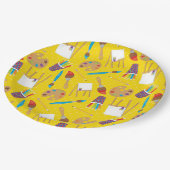 Klein artistiek patroon papieren bordje (Gekanteld)