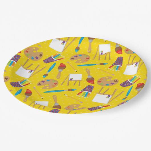 Klein artistiek patroon papieren bordje (Gekanteld)