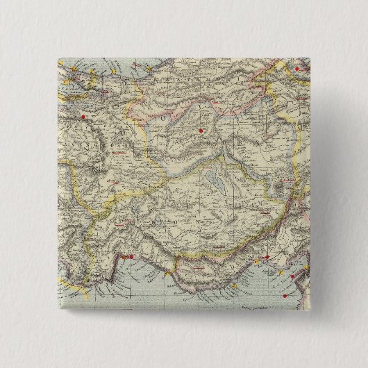 Klein-Azië 5 Vierkante Button 5,1 Cm (Voorkant)