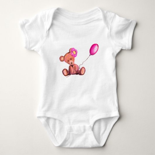 Klein Baby Beer met Balloon Baby Bodysuit (Voorkant)