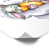 Klein baby shower bevoordeelt poster (Hoek)