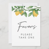 Klein baby shower Favors-teken Kaart (Voorkant)