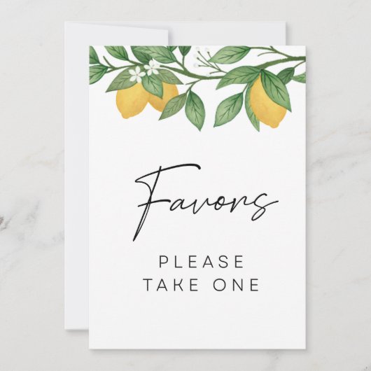 Klein baby shower Favors-teken Kaart (Voorkant)