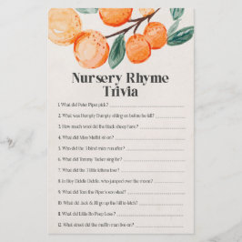 klein baby shower kinderspel rhyme trivi