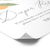 Klein Baby shower, luiertje Poster (Hoek)