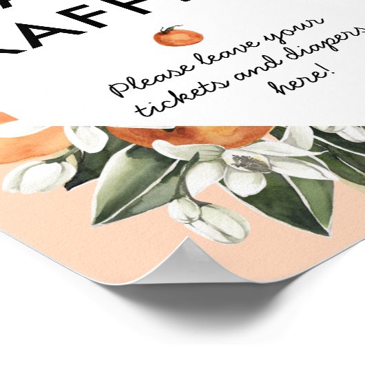 Klein Baby shower, luiertje Poster (Hoek)