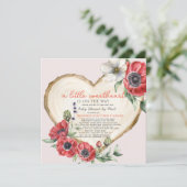 Klein Baby shower met slice-hout per post I Kaart (Staand voorkant)