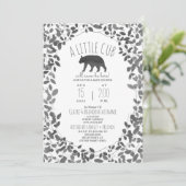 Klein Baby shower met snijkop zwart/wit Kaart (Staand voorkant)