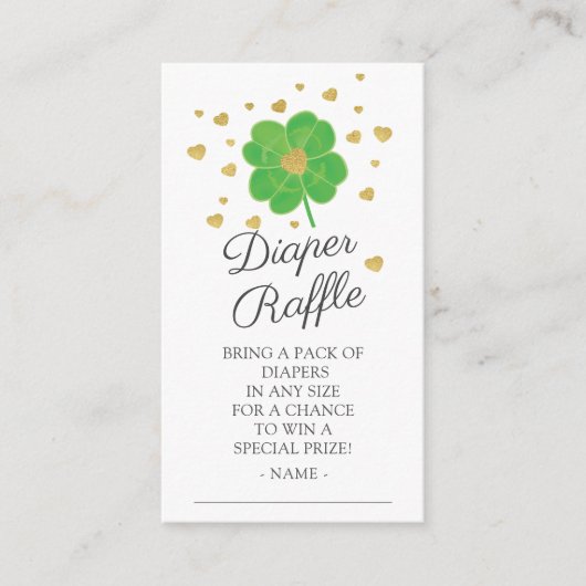 Klein Baby shower van Shamrock Informatiekaartje (Voorkant)