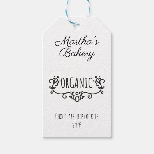 Klein bedrijf bakkerij biologisch voedsel prijs la cadeaulabel (Voorkant)