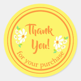 Klein bedrijf Bloem Dank u Ronde Sticker