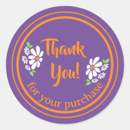 Klein bedrijf Bloem Dank u Ronde Sticker