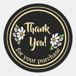 Klein bedrijf Bloem Dank u Ronde Sticker