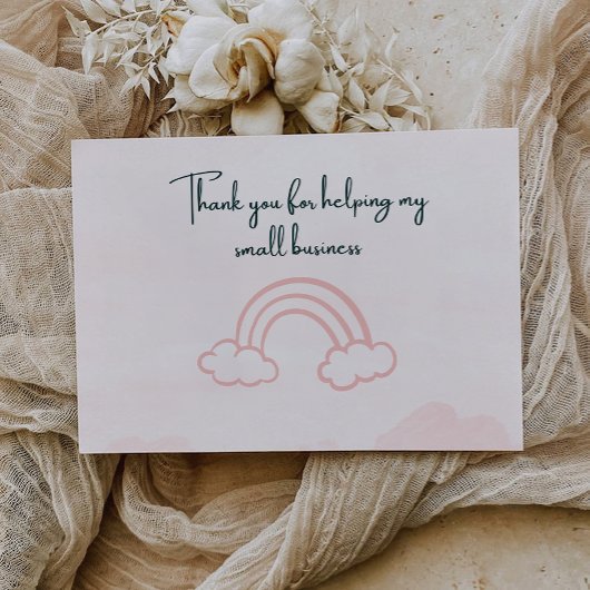 Klein bedrijf Dank u kaart afdrukbaar