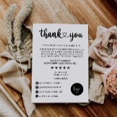 Klein bedrijf Dank u kaart afdrukbaar