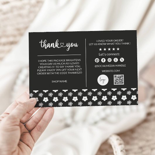 Klein bedrijf Dank u kaart afdrukbaar