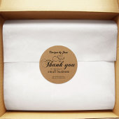Klein Bedrijf Dank u Kraft Gepersonaliseerd Sticke Ronde Sticker